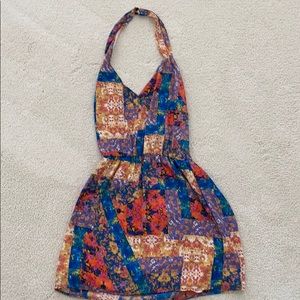 Aqua halter dress - XS